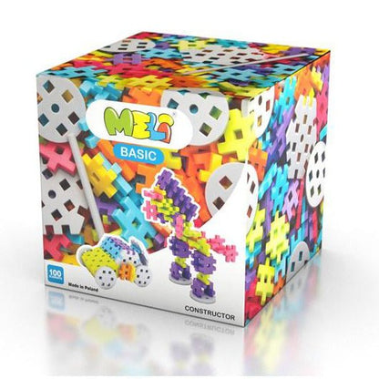 JUEGO DE CONSTRUCCIÓN BLOQUES MELI ·100 PIEZAS BASIC CONSTRUCTOR· - Happy Moments Baby