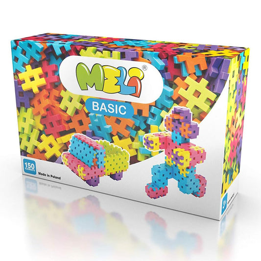JUEGO DE CONSTRUCCIÓN BLOQUES MELI ·150 PIEZAS BASIC· - Happy Moments Baby