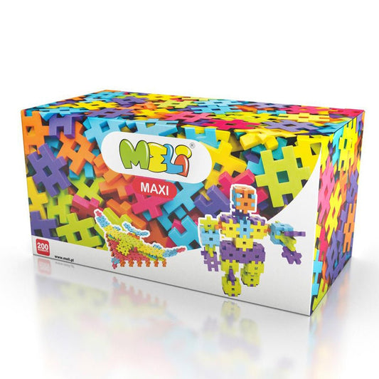 JUEGO DE CONSTRUCCIÓN BLOQUES MELI ·200 PIEZAS MAXI· - Happy Moments Baby
