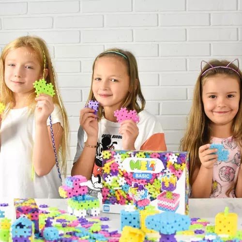 JUEGO DE CONSTRUCCIÓN BLOQUES MELI ·300 PIEZAS BASIC PASTEL· - Happy Moments Baby