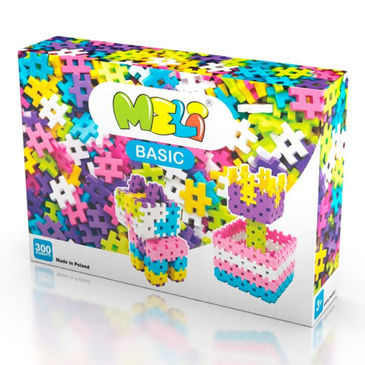 JUEGO DE CONSTRUCCIÓN BLOQUES MELI ·300 PIEZAS BASIC PASTEL· - Happy Moments Baby