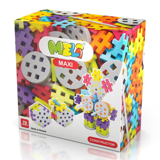 JUEGO DE CONSTRUCCIÓN BLOQUES MELI ·70 PIEZAS MAXI CONSTRUCTOR· - Happy Moments Baby