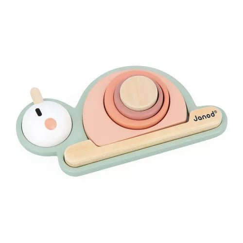 JUEGO DE MADERA JANOD ·CARACOL SENSORIAL APILABLE· - Happy Moments Baby