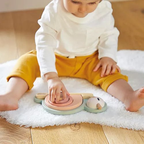 JUEGO DE MADERA JANOD ·CARACOL SENSORIAL APILABLE· - Happy Moments Baby