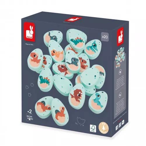 JUEGO DE MESA DE MADERA JANOD ·MEMORY DINO· - Happy Moments Baby