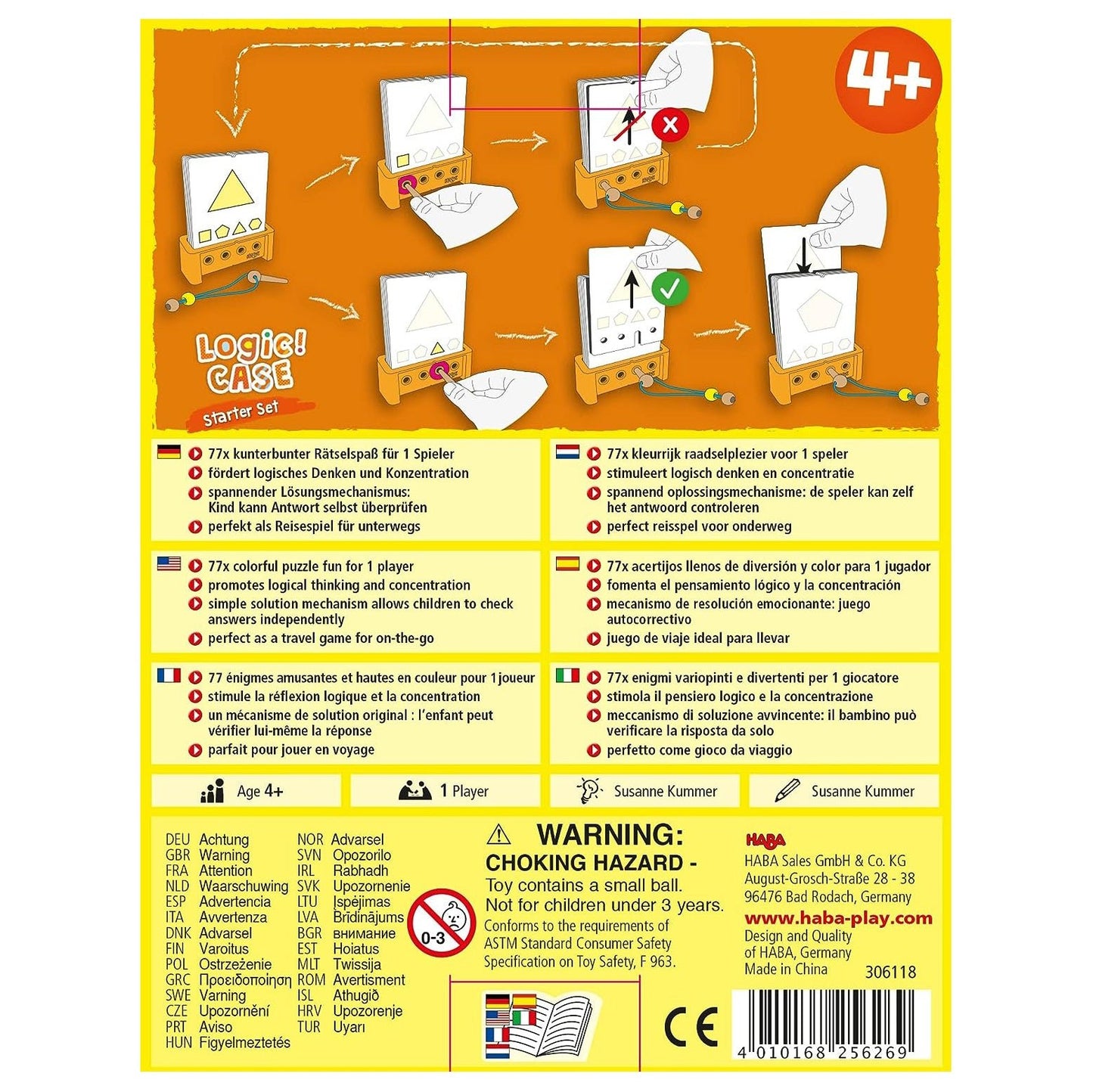 JUEGO DE MESA HABA ·LOGIC CASE STARTER SET + 4 AÑOS· - Happy Moments Baby