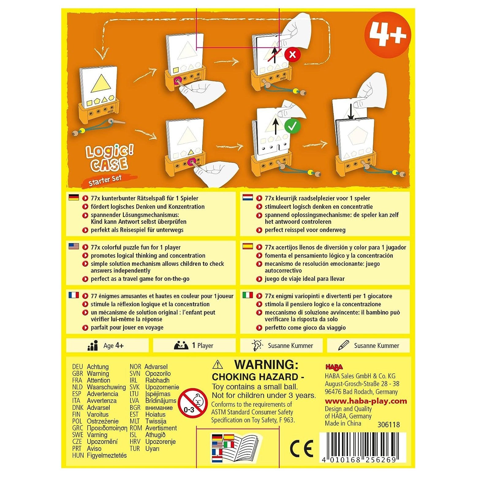 JUEGO DE MESA HABA ·LOGIC CASE STARTER SET + 4 AÑOS· - Happy Moments Baby