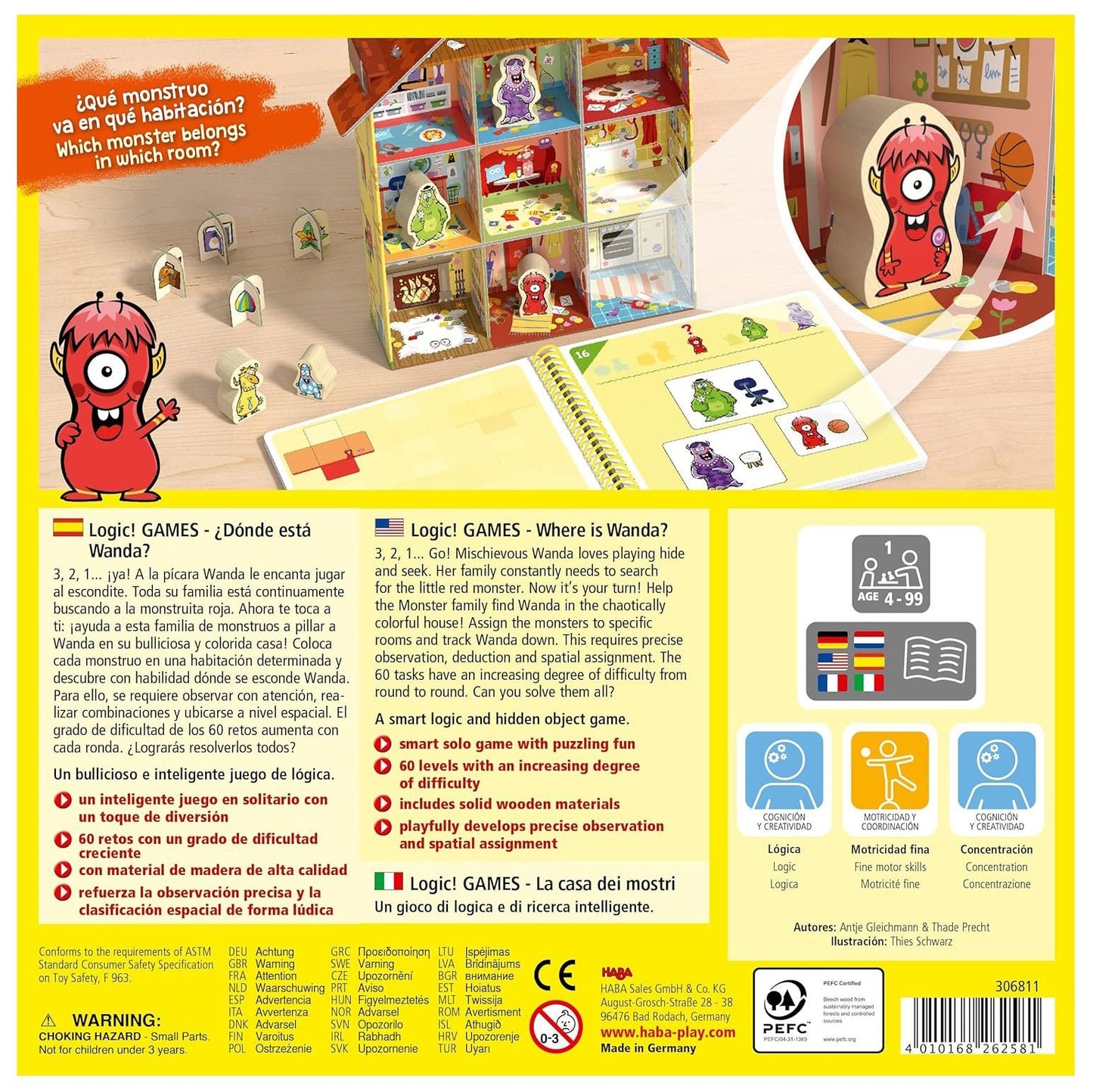 JUEGO DE MESA HABA ·LOGIC GAMES ¿DÓNDE ESTÁ WANDA?· - Happy Moments Baby