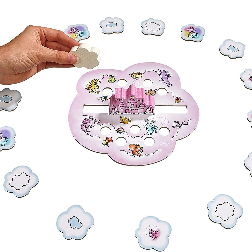 JUEGO DE MESA HABA ·UNICORNIO DESTELLO TORRE DE NUBES· - Happy Moments Baby