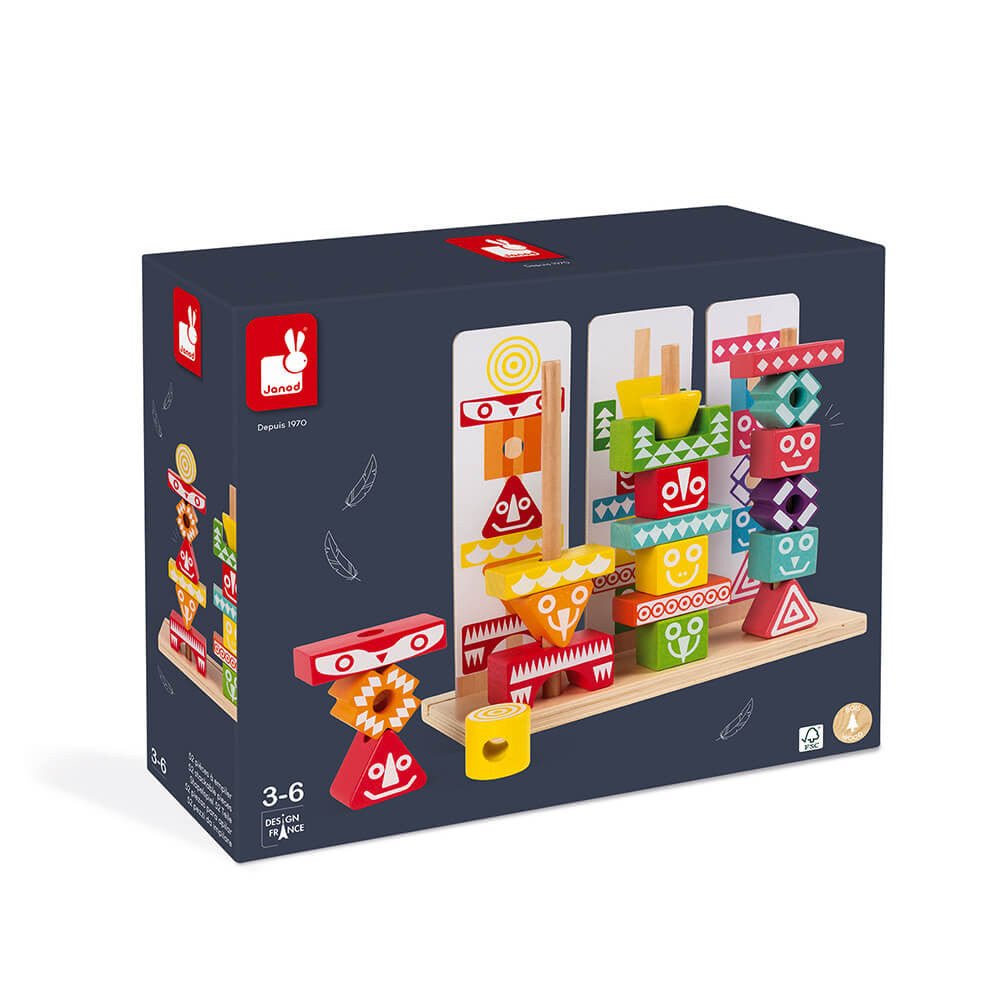JUEGO EDUCATIVO JANOD ·EDUTOTEM 52 PIEZAS· - Happy Moments Baby