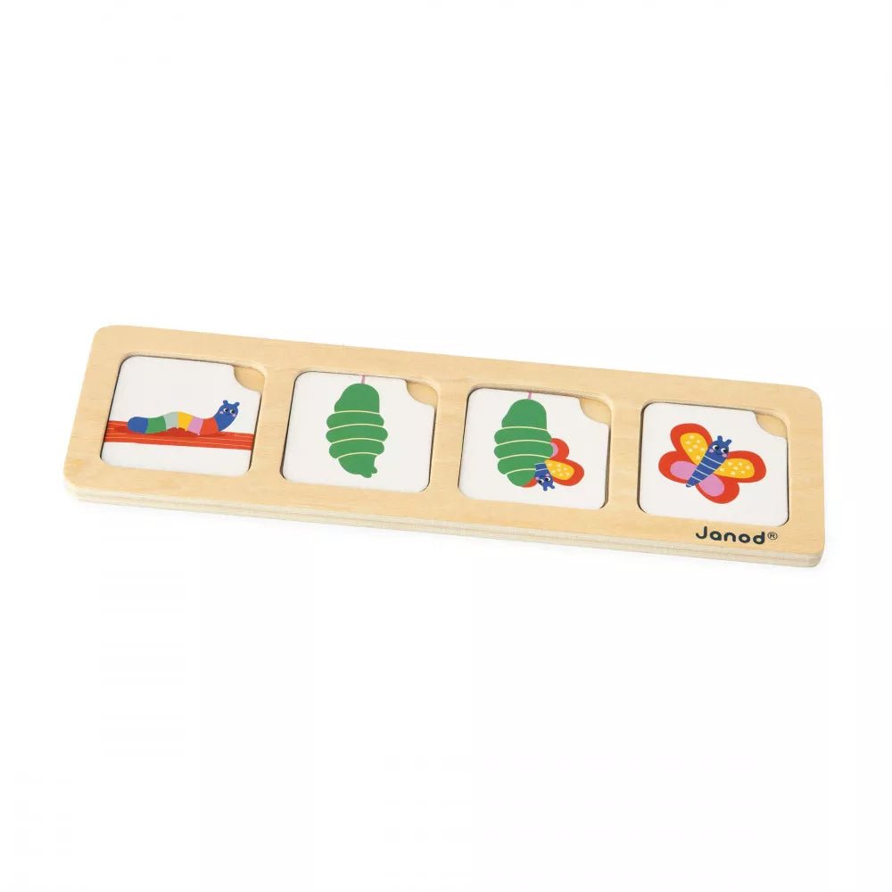 JUEGO EDUCATIVO JANOD ·SECUENCIA DE TARJETAS EL JARDÍN· - Happy Moments Baby
