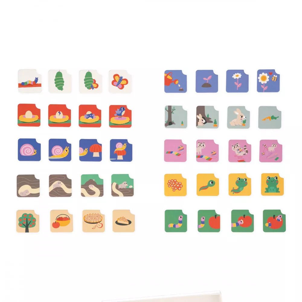 JUEGO EDUCATIVO JANOD ·SECUENCIA DE TARJETAS EL JARDÍN· - Happy Moments Baby