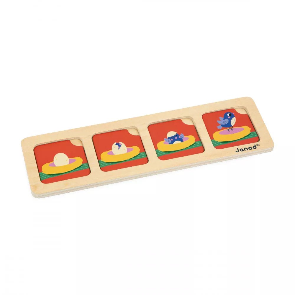 JUEGO EDUCATIVO JANOD ·SECUENCIA DE TARJETAS EL JARDÍN· - Happy Moments Baby
