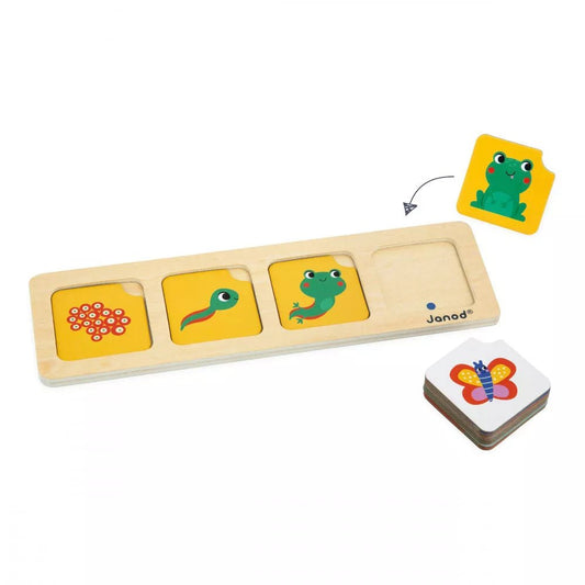 JUEGO EDUCATIVO JANOD ·SECUENCIA DE TARJETAS EL JARDÍN· - Happy Moments Baby