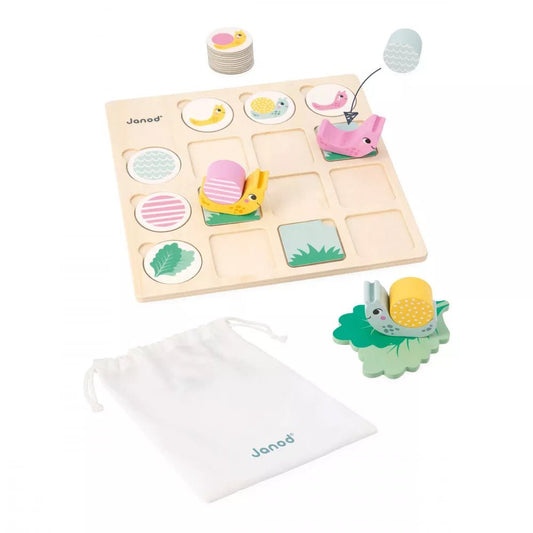 JUEGO EDUCATIVO JANOD ·TABLERO DE DOBLE ENTRADA CARACOLES· - Happy Moments Baby