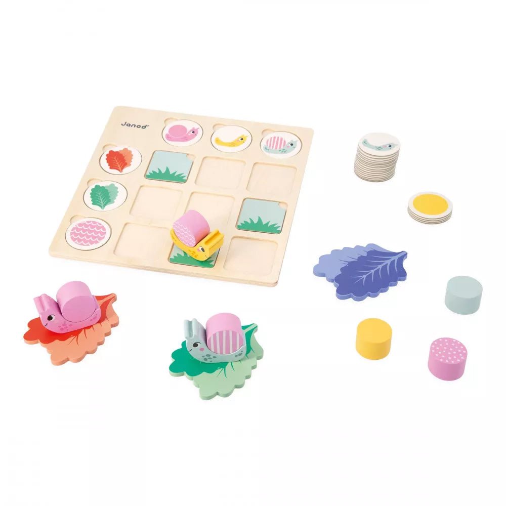 JUEGO EDUCATIVO JANOD ·TABLERO DE DOBLE ENTRADA CARACOLES· - Happy Moments Baby