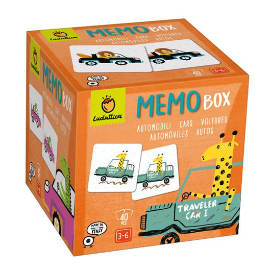 JUEGO EDUCATIVO LUDATTICA ·MEMO BOX AUTOMÓVILES· - Happy Moments Baby