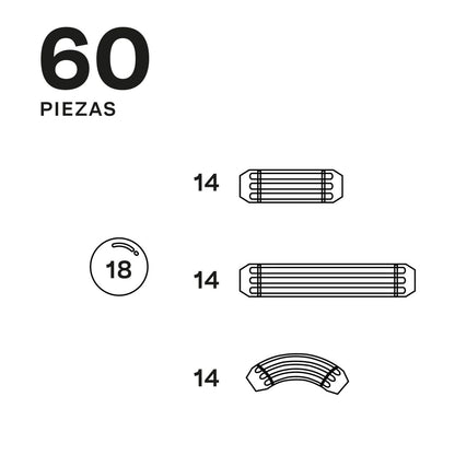 JUEGO MAGNÉTICO DE CONSTRUCCIÓN IMABARS ·60 PIEZAS· - Happy Moments Baby