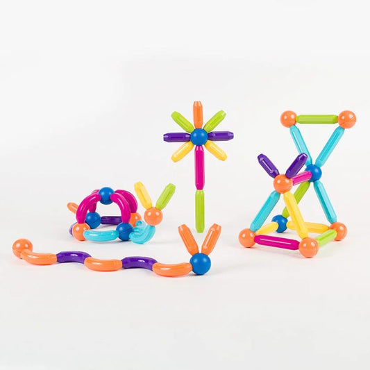 JUEGO MAGNÉTICO DE CONSTRUCCIÓN IMABARS ·60 PIEZAS· - Happy Moments Baby