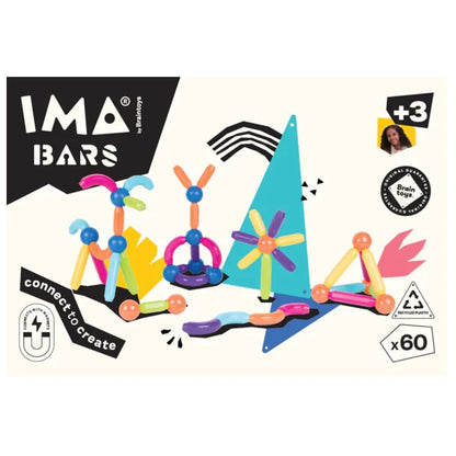 JUEGO MAGNÉTICO DE CONSTRUCCIÓN IMABARS ·60 PIEZAS· - Happy Moments Baby