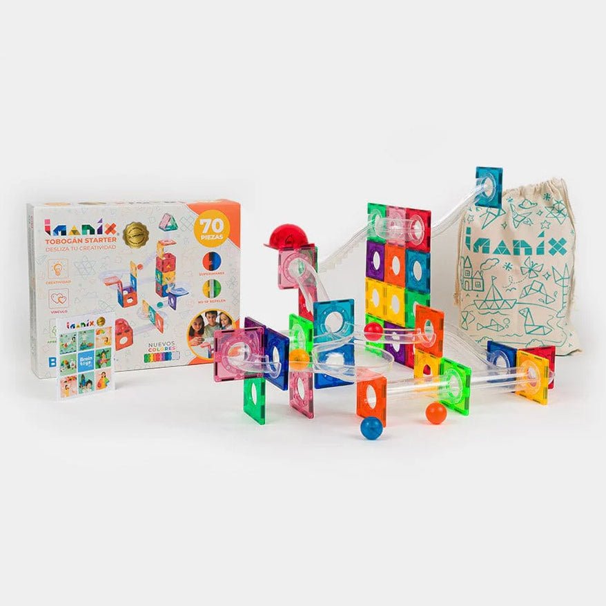 JUEGO MAGNÉTICO DE CONSTRUCCIÓN IMANIX ·70 PIEZAS TOBOGÁN· - Happy Moments Baby