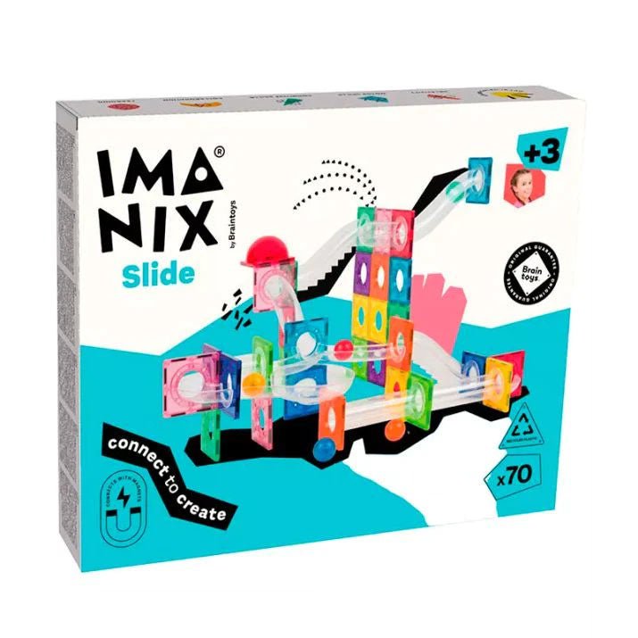 JUEGO MAGNÉTICO DE CONSTRUCCIÓN IMANIX ·70 PIEZAS TOBOGÁN· - Happy Moments Baby