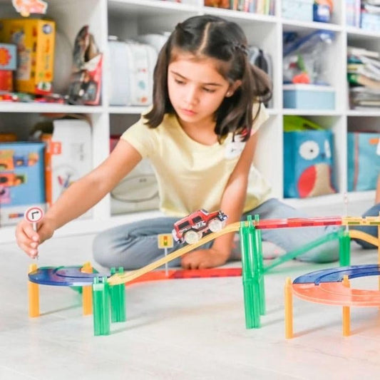 JUEGO MAGNÉTICO DE CONSTRUCCIÓN IMANIX ·PISTA 50 PIEZAS· - Happy Moments Baby