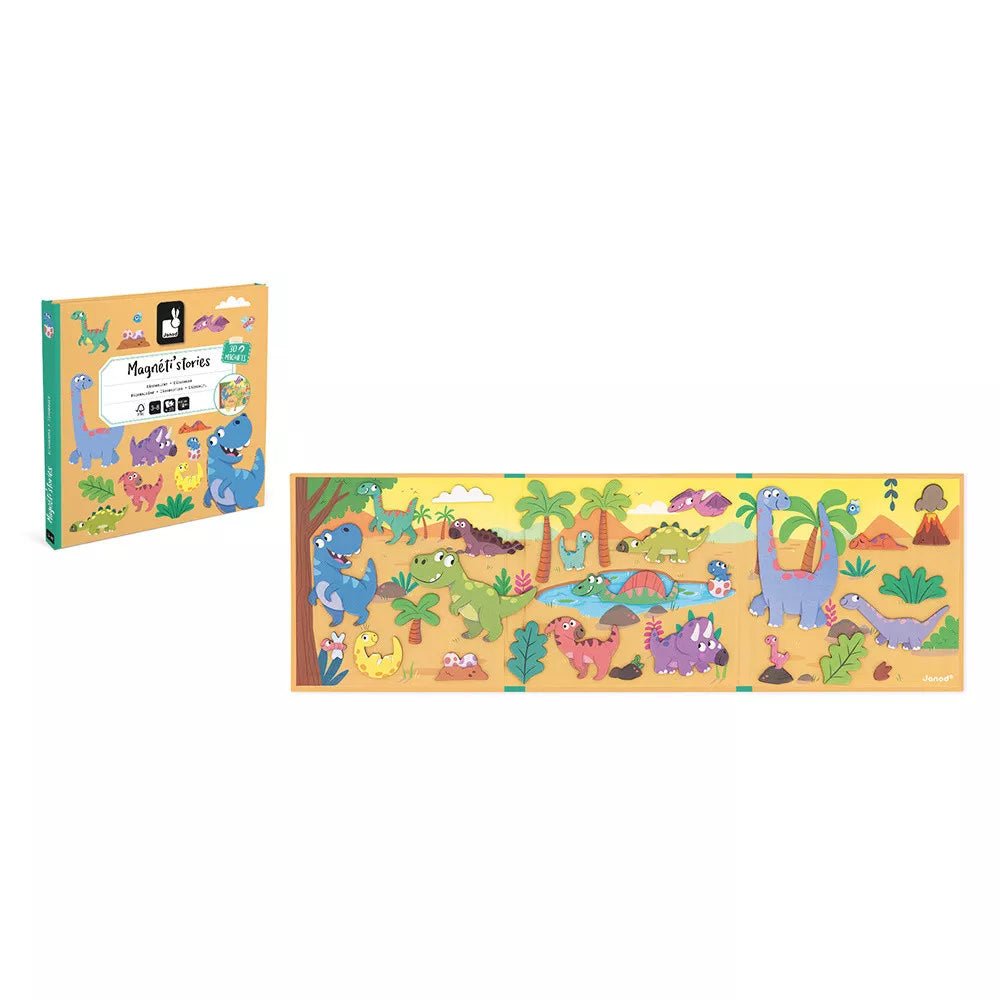 JUEGO MAGNÉTICO MAGNETI'STORIES JANOD ·DINOSAURIOS· - Happy Moments Baby