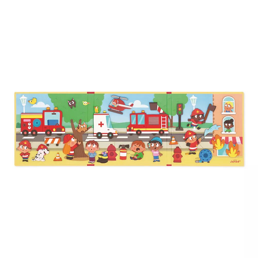 JUEGO MAGNÉTICO MAGNETI'STORIES JANOD ·LOS BOMBEROS· - Happy Moments Baby