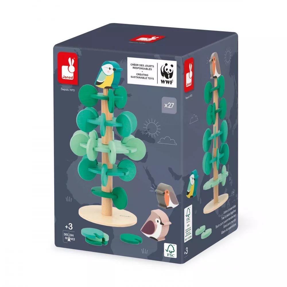 JUGUETE DE MADERA JANOD ·ÁRBOL PARA MONTAR· - Happy Moments Baby