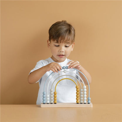 JUGUETE DE MADERA LITTLE DUTCH ·ÁBACO ARCOÍRIS AZUL· - Happy Moments Baby