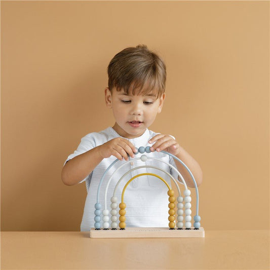 JUGUETE DE MADERA LITTLE DUTCH ·ÁBACO ARCOÍRIS AZUL· - Happy Moments Baby