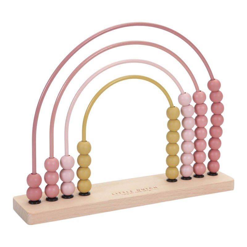 JUGUETE DE MADERA LITTLE DUTCH ·ÁBACO ARCOÍRIS ROSA· - Happy Moments Baby