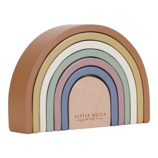 JUGUETE DE MADERA LITTLE DUTCH ·ARCOÍRIS APILABLE VINTAGE· - Happy Moments Baby