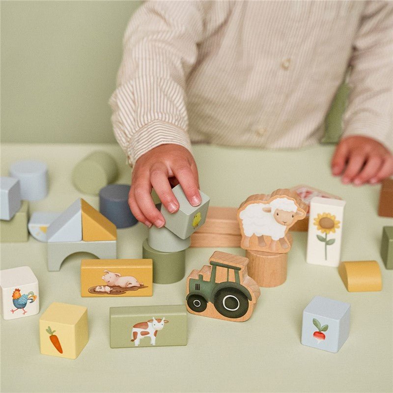 JUGUETE DE MADERA LITTLE DUTCH ·BLOQUES CONSTRUCCIÓN LITTLE FARM· - Happy Moments Baby