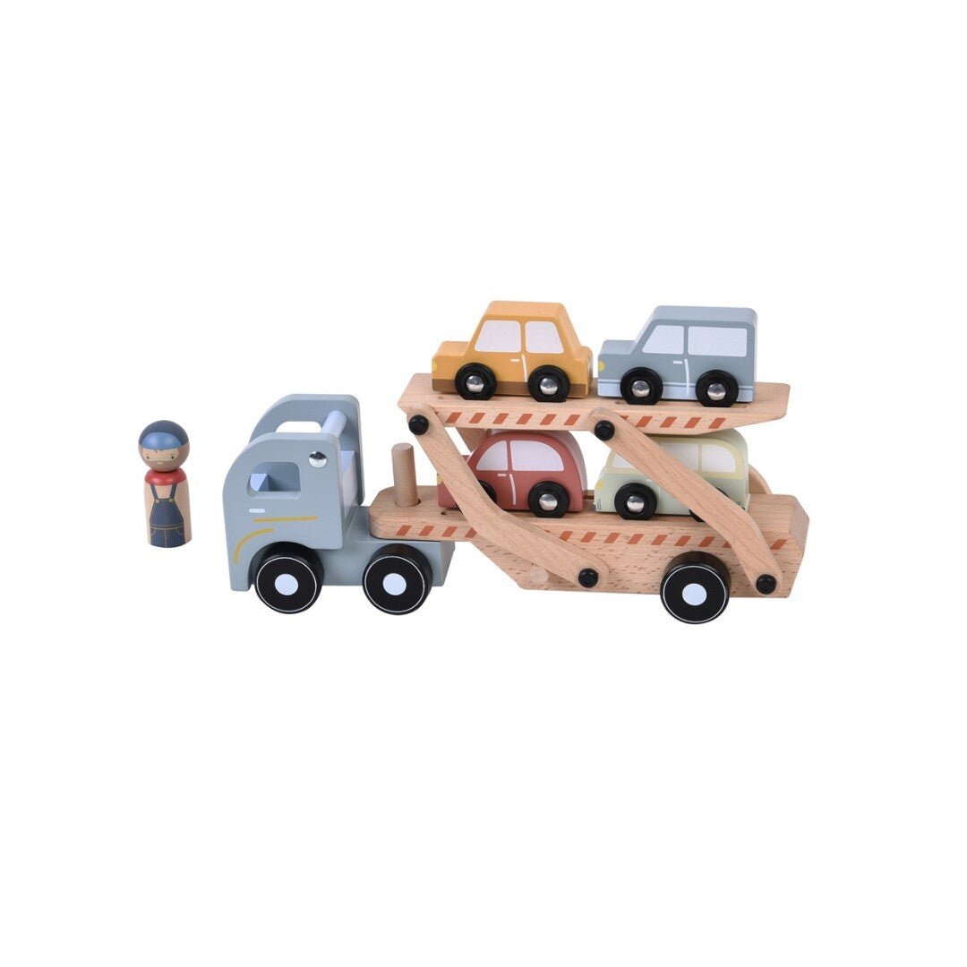 JUGUETE DE MADERA LITTLE DUTCH ·CAMIÓN DE TRANSPORTAR COCHES· - Happy Moments Baby
