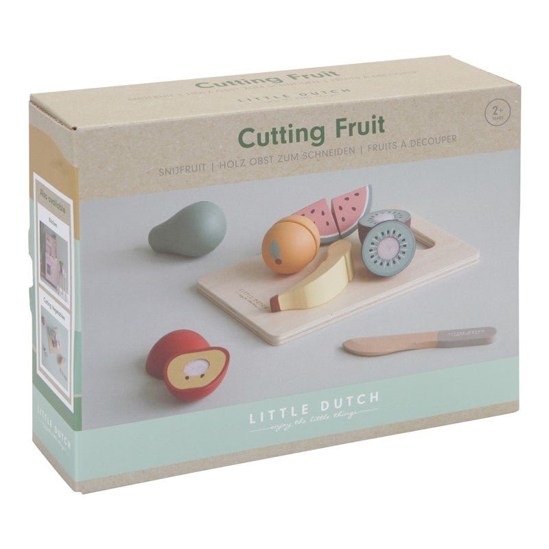 Caja fruta y verdura juguete - Tela y madera