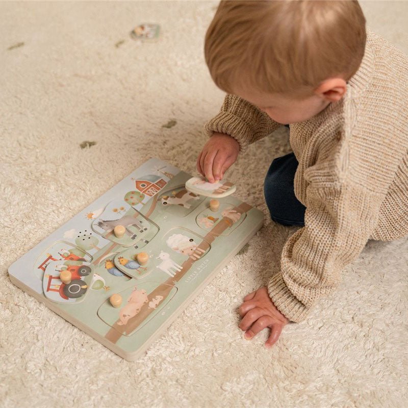 JUGUETE DE MADERA LITTLE DUTCH ·PUZZLE CON SONIDO LITTLE FARM· - Happy Moments Baby