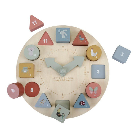 JUGUETE DE MADERA LITTLE DUTCH ·PUZZLE RELOJ· - Happy Moments Baby