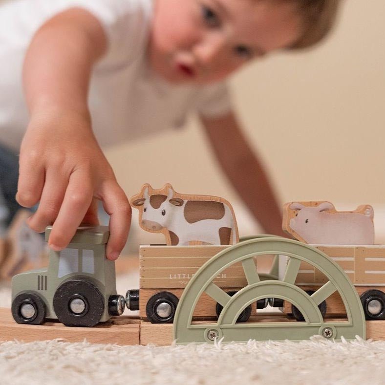 JUGUETE DE MADERA LITTLE DUTCH ·SISTEMA DE TREN GRANJA· - Happy Moments Baby