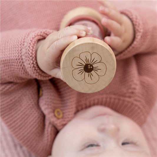 JUGUETE DE MADERA LITTLE DUTCH ·SONAJERO PALO DE LLUVIA ROSA· - Happy Moments Baby