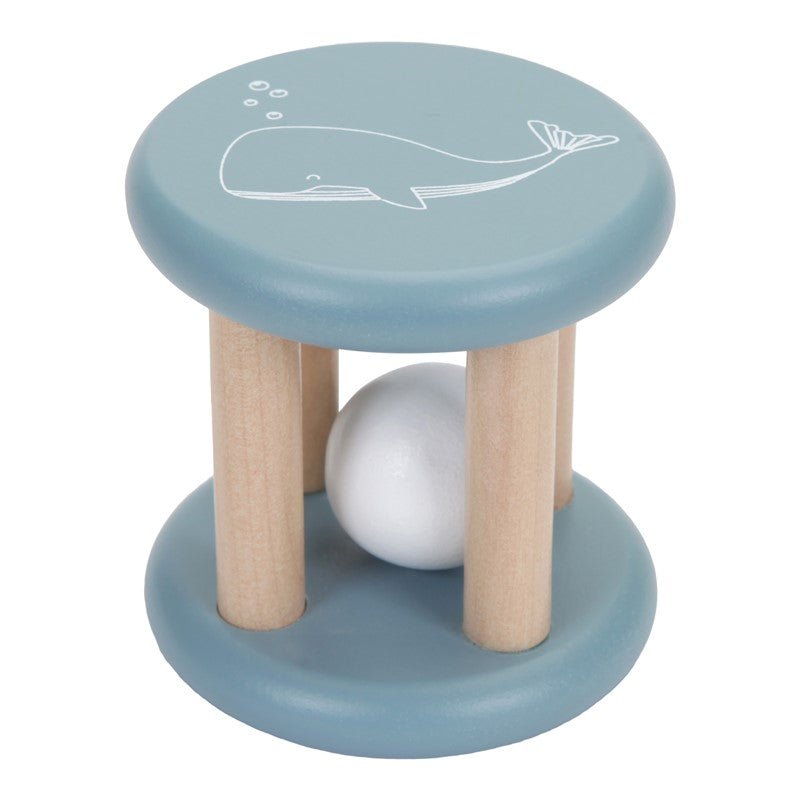 JUGUETE DE MADERA LITTLE DUTCH ·SONAJERO ROLLER AZUL· - Happy Moments Baby