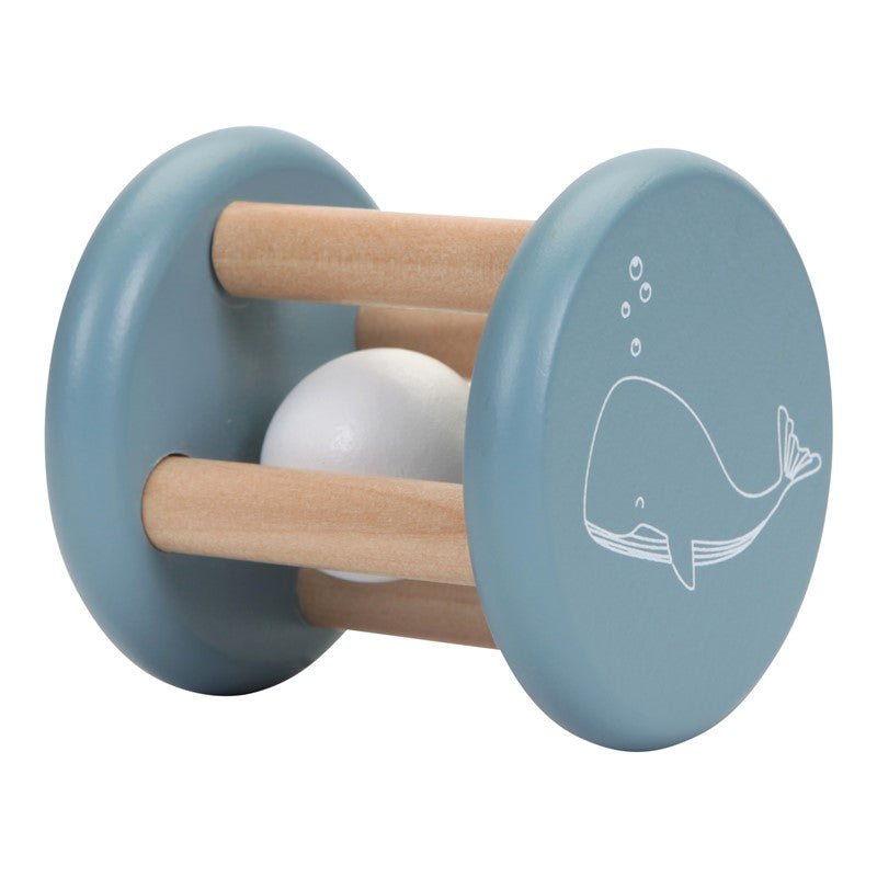 JUGUETE DE MADERA LITTLE DUTCH ·SONAJERO ROLLER AZUL· - Happy Moments Baby