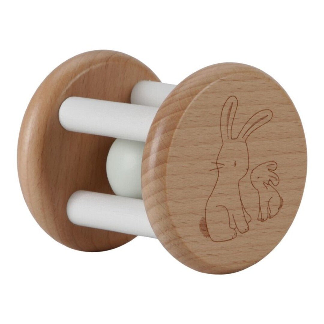 JUGUETE DE MADERA LITTLE DUTCH ·SONAJERO ROLLER BABY BUNNY· - Happy Moments Baby