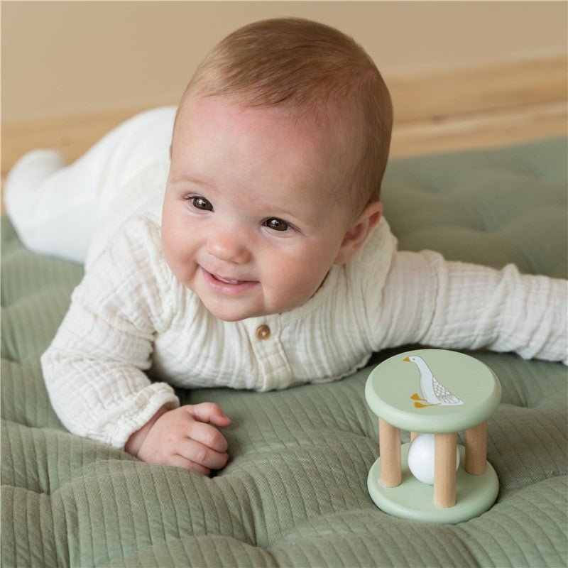 JUGUETE DE MADERA LITTLE DUTCH ·SONAJERO ROLLER VERDE· - Happy Moments Baby