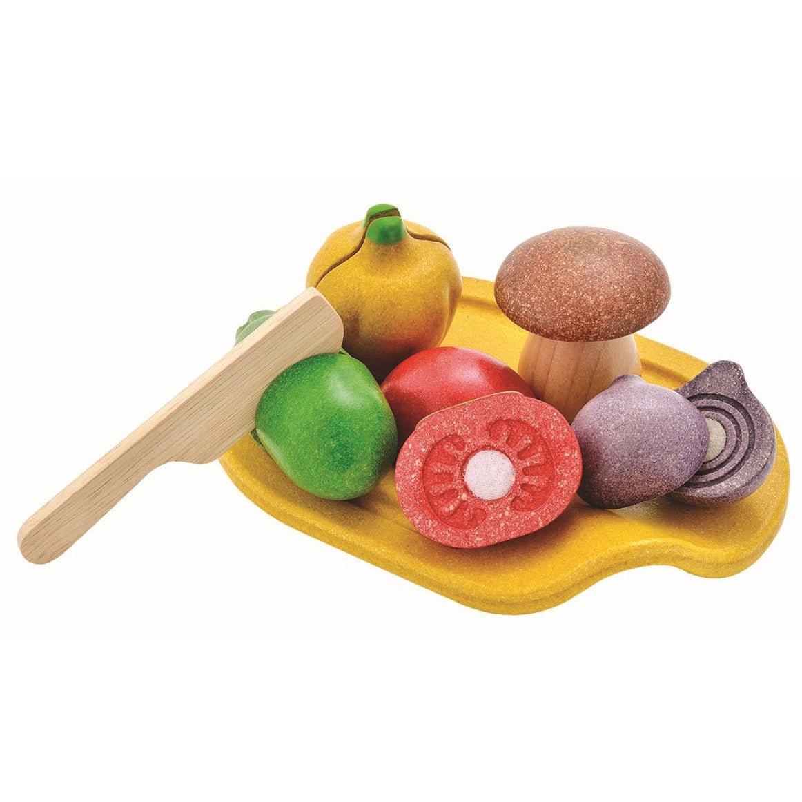 JUGUETE DE MADERA PLAN TOYS ·BANDEJA DE VERDURAS· - Happy Moments Baby