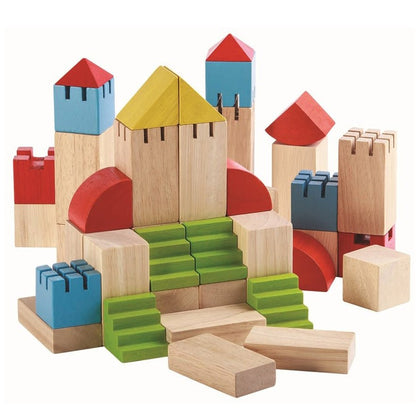 JUGUETE DE MADERA PLAN TOYS ·BLOQUES CASTILLO· - Happy Moments Baby