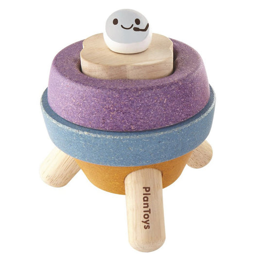 JUGUETE DE MADERA PLAN TOYS ·COHETE APILABLE· - Happy Moments Baby