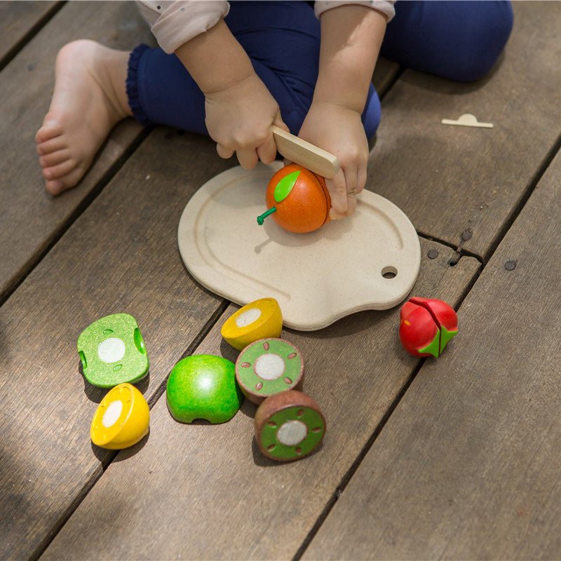 JUGUETE DE MADERA PLAN TOYS ·SURTIDO DE FRUTAS· - Happy Moments Baby