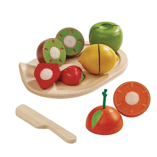 JUGUETE DE MADERA PLAN TOYS ·SURTIDO DE FRUTAS· - Happy Moments Baby